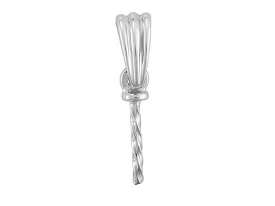 Bélière mobile pour perle de 6 à 12 mm, Or gris 18k rhodié. Réf. BE117 - Image Standard - 2