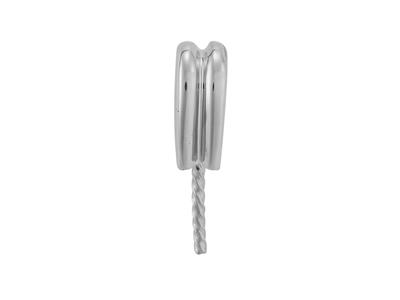 Bélière pour perle de 8 à 9 mm, Or gris 18k rhodié. Réf. BE147 - Image Standard - 2