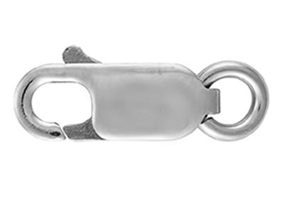 Fermoir Menotte plate avec anneau libre 12 mm, Or gris 18k. Réf. 17061 - Image Standard - 1