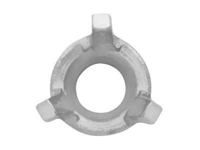 Chaton 3 griffes pour pierre ronde de 2,4 mm, Or gris 18k Pd 12. Réf. 01514 - Image Standard - 3