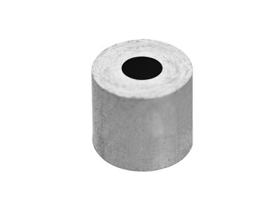 Douille cylindrique pour pierre ronde de 2 mm, Or gris 18k Pd 12,5. Réf. 4449-04