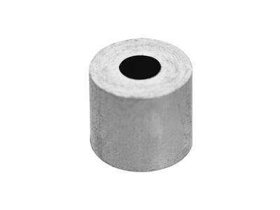 Douille cylindrique pour pierre ronde de 2,3 mm, Or gris 18k Pd 12,5. Réf. 4449-05