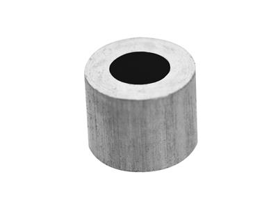 Douille cylindrique pour pierre ronde de 2,9 mm, Or gris 18k Pd 12,5. Réf. 4449-08 - Image Standard - 1