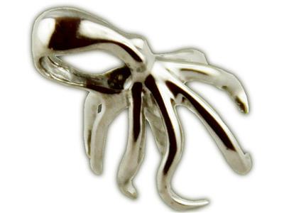 Pendentif Poulpe pour perles de 7 à 9 mm, Argent 925 rhodié. Réf. PE081 - Image Standard - 2
