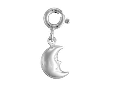 Pampille Lune 6 mm, Argent 925