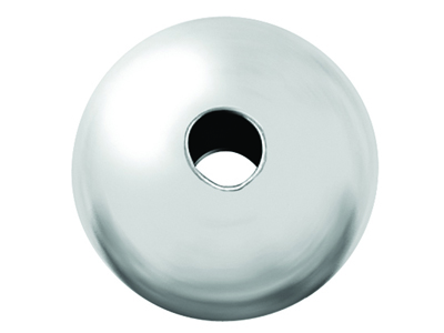 Boule lisse 2 trous 10 mm, Argent 925. Réf. 4800 - Image Standard - 1