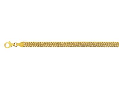 Bracelet double Palmier plat 5,30 mm, 18 cm, Or jaune 18k - Image Standard - 2
