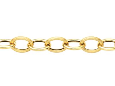 Bracelet maille Forçat 8,50 mm, tube de 1,60 mm, 20 cm, Or jaune 18k - Image Standard - 2
