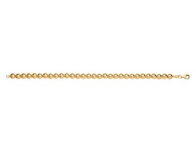 Bracelet Boules 6 mm légères lisses, 19 cm, Or jaune 18k - Image Standard - 1