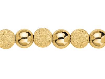 Bracelet Boules 12 mm légères alternées 1/1 lisses et laser, 20 cm, Or jaune 18k - Image Standard - 2