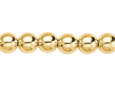 Bracelet Boules 12 mm légères lisses, 21,5 cm, Or jaune 18k - Image Standard - 2