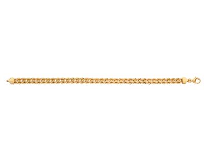 Bracelet corde 2 rangs 6 mm, 19 cm, Or jaune 18k - Image Standard - 1