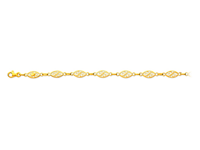 Bracelet maille Filigrane 6 mm, 19 cm, Or jaune 18k