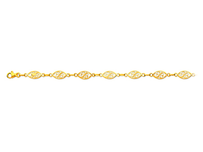 Bracelet maille Filigrane 6,8 mm, 19 cm, Or jaune 18k
