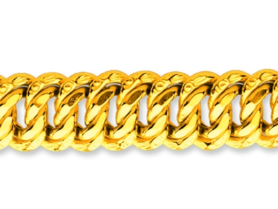 Bracelet maille Américaine 12 mm, 19 cm, Or jaune 18k - Image Standard - 2