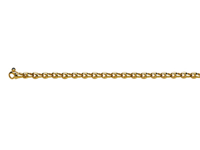 Bracelet Coques doubles décalées 5,80 mm, 19,5 cm, Or jaune 18k