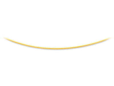 Collier Oméga rond avvolto 1,4 mm, 42 cm, Or jaune 18k - Image Standard - 1