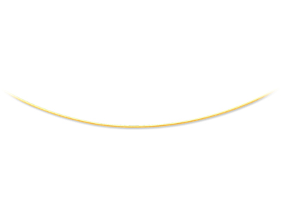 Collier Oméga rond avvolto 1 mm, 42 cm, Or jaune 18k - Image Standard - 1