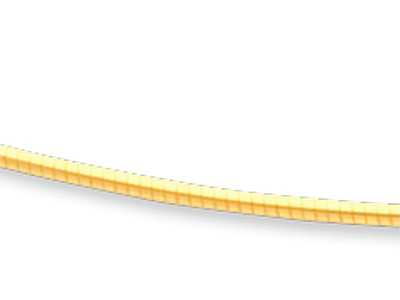Collier Oméga rond avvolto 1 mm, 42 cm, Or jaune 18k - Image Standard - 2