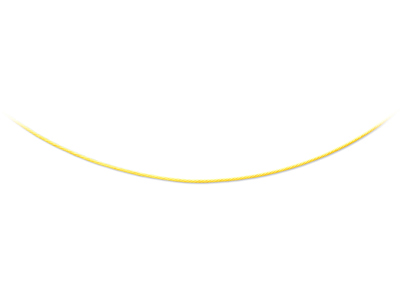Collier Câble 1 mm, 42-45 cm, Or jaune 18k
