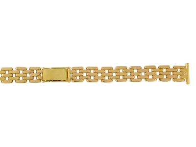 Bracelet montre Grain de Riz plat espacé 8 mm, Or jaune 18k. Réf. 9044 - Image Standard - 1