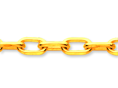 Bracelet maille Forçat diamantée 5 mm, 21 cm, Or jaune 18k - Image Standard - 2