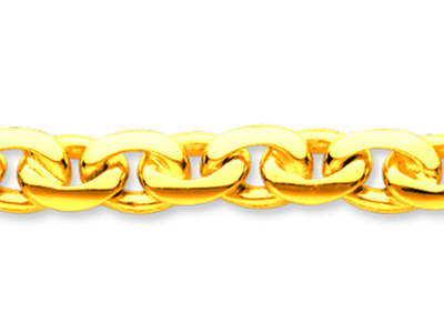 Bracelet maille Haricot massive 6,8 mm, 21 cm, Or jaune 18k - Image Standard - 2