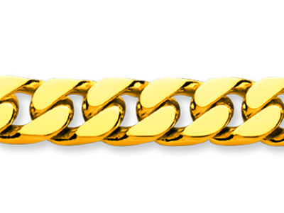 Bracelet maille Gourmette serrée 7 mm, 20,50 cm, Or jaune 18k - Image Standard - 2