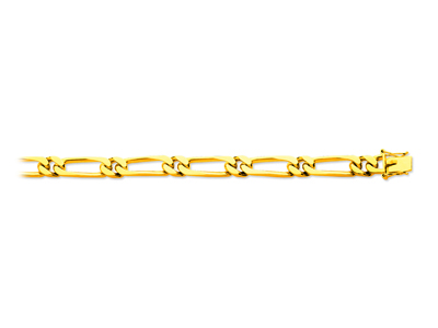 Bracelet maille Alternée 1/1 7 mm, 21 cm, Or jaune 18k - Image Standard - 1