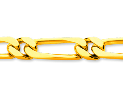 Bracelet maille Alternée 1/1 7 mm, 21 cm, Or jaune 18k - Image Standard - 2