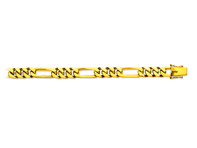 Bracelet maille Alternée 1/3 serrée 8 mm, 20,50 cm, Or jaune 18k - Image Standard - 1