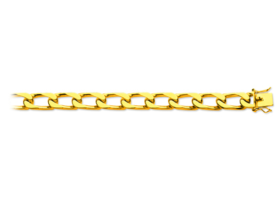 Bracelet maille Cheval serrée 9 mm, 21,5 cm, Or jaune 18k