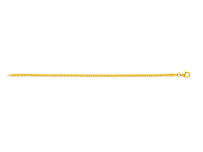 Chaîne maille Palmier massive 2,30 mm, 45 cm, Or jaune 18k