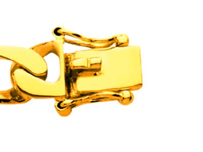 Bracelet identité maille Cheval serrée 7 mm, 20,5 cm, Or jaune 18k - Image Standard - 3