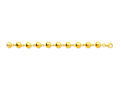 Bracelet Boules marseillais 8 mm, 19 cm, Or jaune 18k