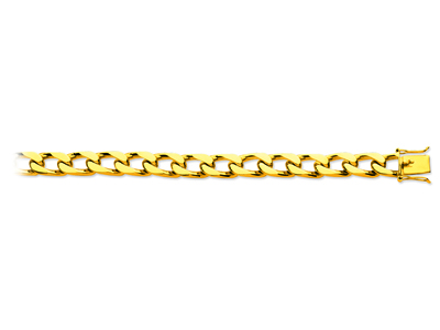 Bracelet maille Cheval 8 mm, 21 cm, Or jaune 18k