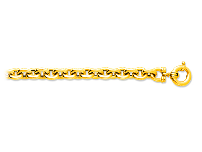 Bracelet maille Forçat ronde creuse 11 mm, 21 cm, Or jaune 18k. Réf. 3.50.315 - Image Standard - 1