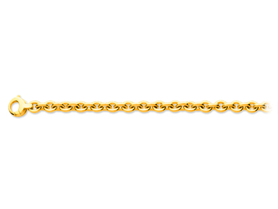 Bracelet maille Forçat ronde 7 mm, 18,50 cm, Or jaune 18k - Image Standard - 1