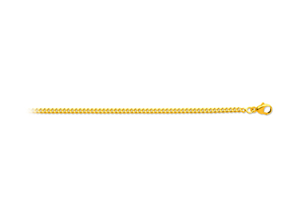 Chaîne maille Gourmette diamantée 1,50 mm, 45 cm, Or jaune 18k - Image Standard - 1