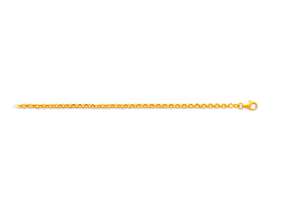 Chaîne maille Jaseron 2,40 mm, 42 cm, Or jaune 18k