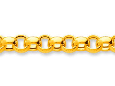 Bracelet maille Jaseron 6 mm, 21 cm, Or jaune 18k - Image Standard - 2
