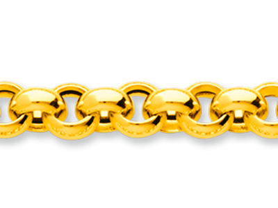 Bracelet maille Jaseron 7,30 mm, 21 cm, Or jaune 18k - Image Standard - 2