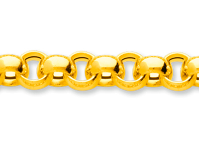 Bracelet maille Jaseron 7,80 mm, 19 cm, Or jaune 18k - Image Standard - 2