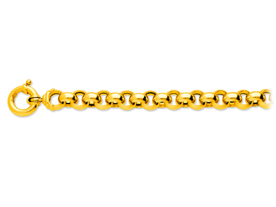 Bracelet maille Jaseron 12,50 mm, 21 cm, Or jaune 18k - Image Standard - 1