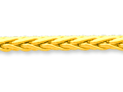 Bracelet maille Palmier creuse 3 mm, 18 cm, Or jaune 18k - Image Standard - 2