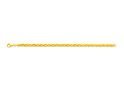 Bracelet maille Palmier creuse 4 mm, 18 cm, Or jaune 18k - Image Standard - 1