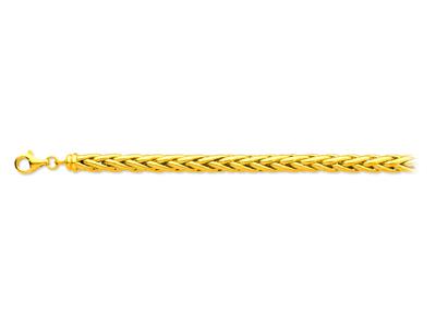 Bracelet maille Palmier creuse 8 mm, 20 cm, Or jaune 18k