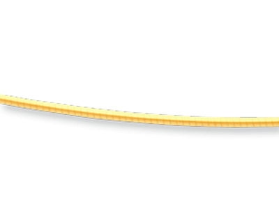 Collier Oméga rond avvolto 0,8 mm, 45 cm, Or jaune 18k - Image Standard - 2