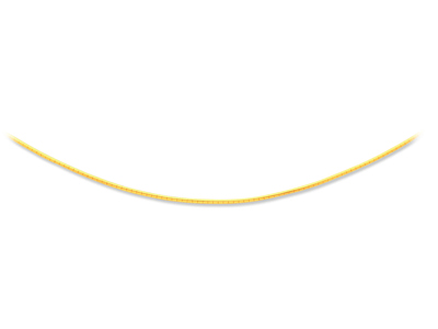 Collier Oméga rond 1,5 mm, embouts dévissables,  42 cm, Or jaune 18k - Image Standard - 1