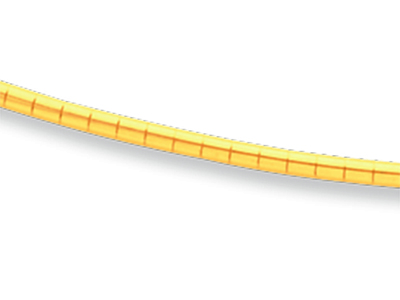 Collier Oméga rond 1,5 mm, embouts dévissables,  42 cm, Or jaune 18k - Image Standard - 2